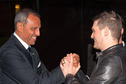 Eduardo Montefusco with Michael Bublè