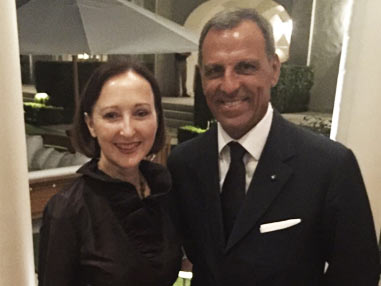 Eduardo Montefusco with Italian Consul General to US Gloria Marina Bellelli