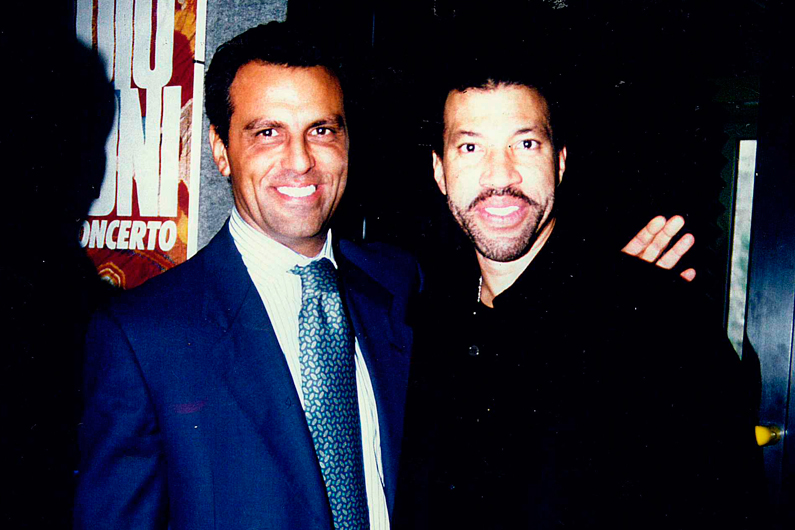 Eduardo Montefusco con Lionel Richie