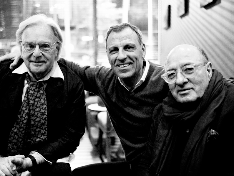 Eduardo Montefusco con Dante Ferretti e Diego Della Valle